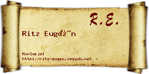 Ritz Eugén névjegykártya